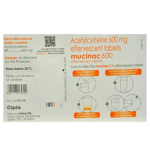 mucinac 600mg tablet 10's